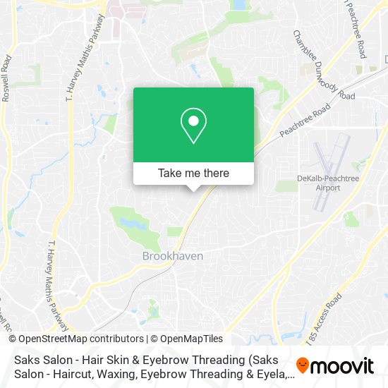 Mapa de Saks Salon - Hair Skin & Eyebrow Threading