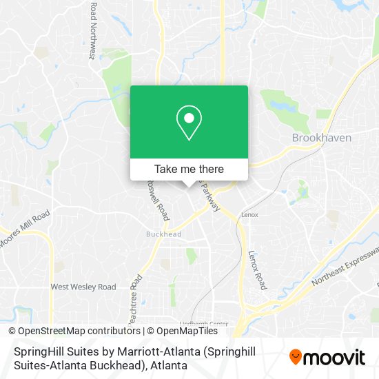 Mapa de SpringHill Suites by Marriott-Atlanta (Springhill Suites-Atlanta Buckhead)