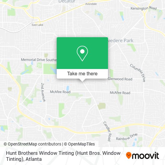 Hunt Brothers Window Tinting map