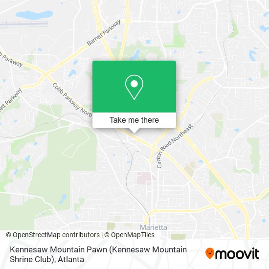 Mapa de Kennesaw Mountain Pawn (Kennesaw Mountain Shrine Club)