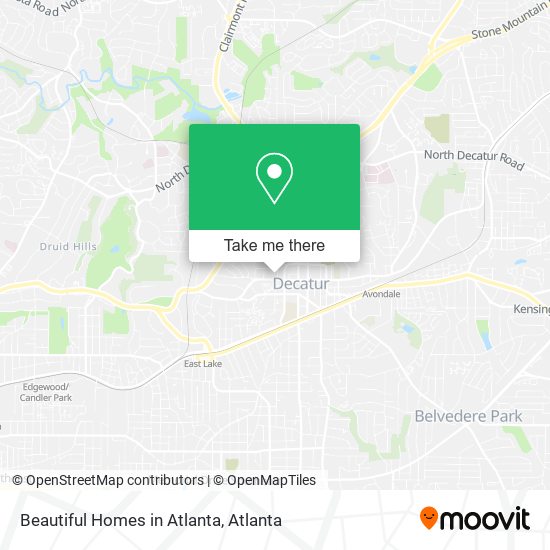 Beautiful Homes in Atlanta map