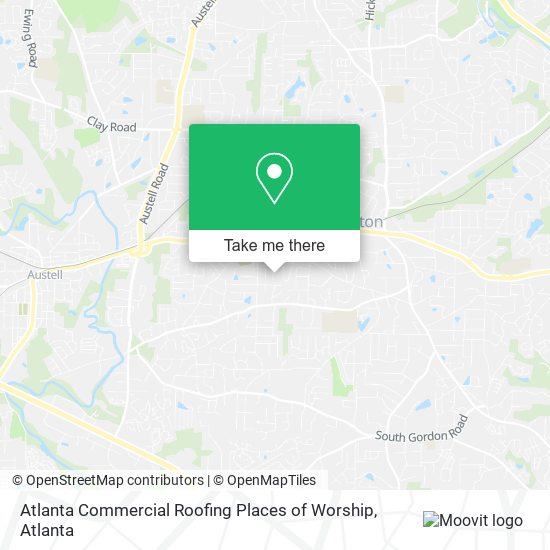 Mapa de Atlanta Commercial Roofing Places of Worship