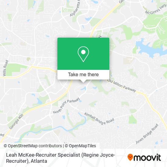 Leah McKee-Recruiter Specialist (Regine Joyce- Recruiter) map