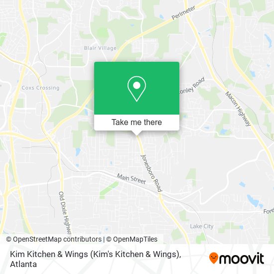 Mapa de Kim Kitchen & Wings