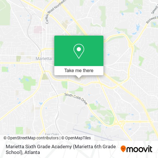 Mapa de Marietta Sixth Grade Academy (Marietta 6th Grade School)