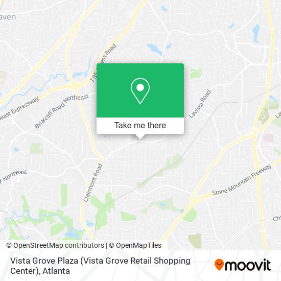 Mapa de Vista Grove Plaza (Vista Grove Retail Shopping Center)