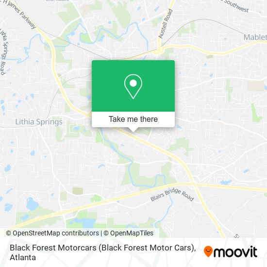 Black Forest Motorcars (Black Forest Motor Cars) map