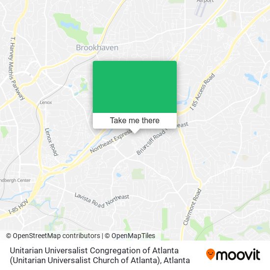 Unitarian Universalist Congregation of Atlanta map