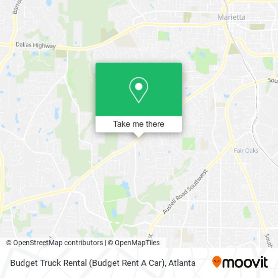 Mapa de Budget Truck Rental (Budget Rent A Car)