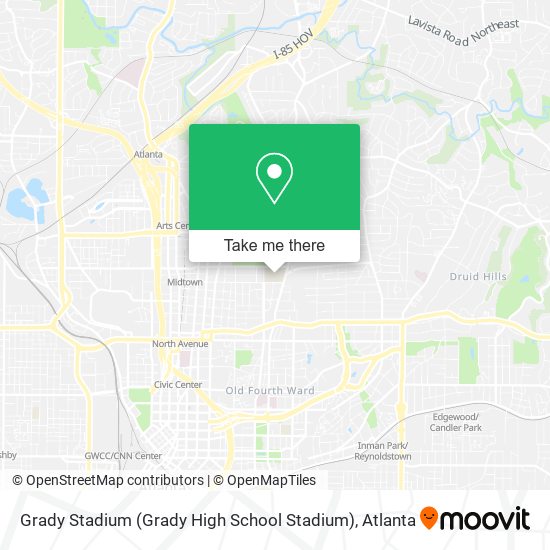 Mapa de Grady Stadium (Grady High School Stadium)