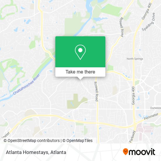 Atlanta Homestays map