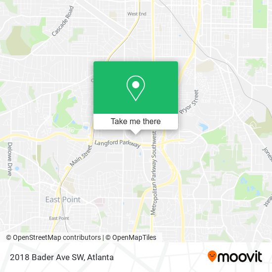 Mapa de 2018 Bader Ave SW