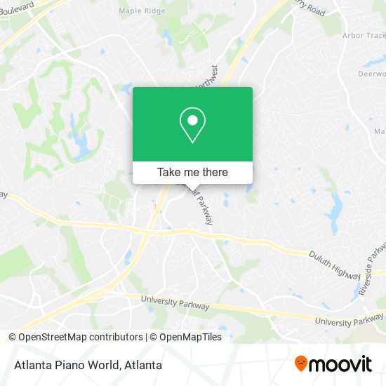 Mapa de Atlanta Piano World
