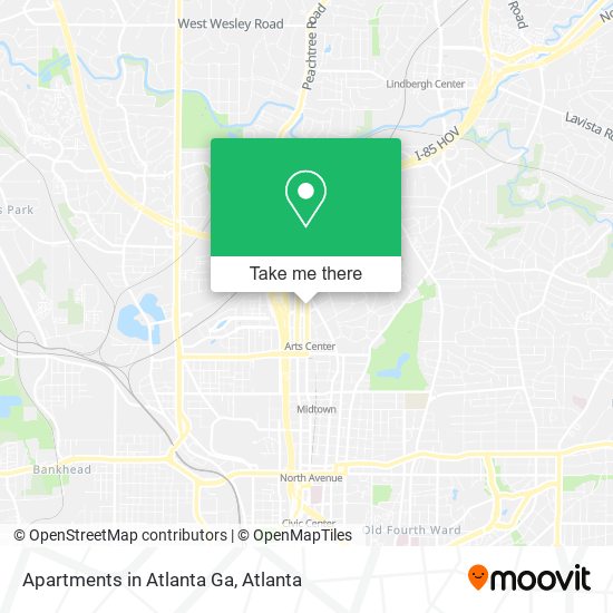 Apartments in Atlanta Ga map