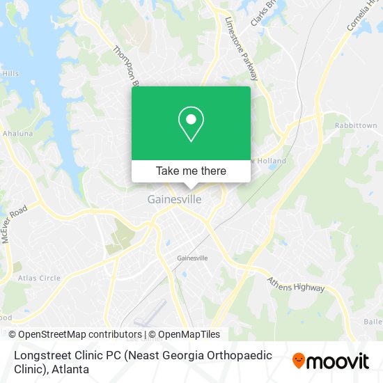 Mapa de Longstreet Clinic PC (Neast Georgia Orthopaedic Clinic)