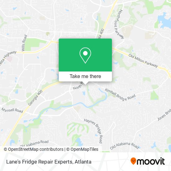 Mapa de Lane's Fridge Repair Experts