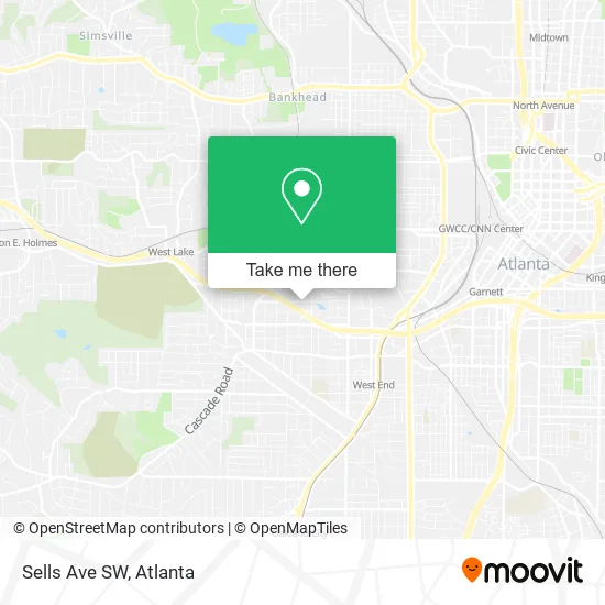Mapa de Sells Ave SW