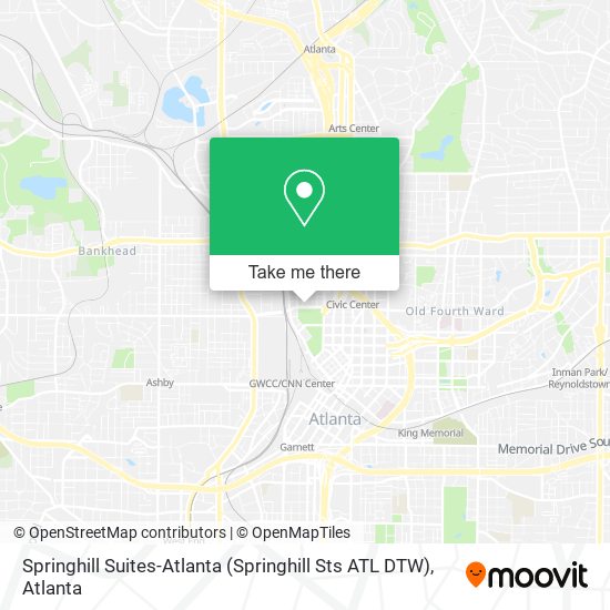 Mapa de Springhill Suites-Atlanta (Springhill Sts ATL DTW)