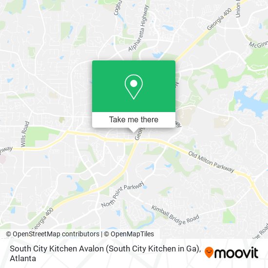 South City Kitchen Avalon (South City Kitchen in Ga) map