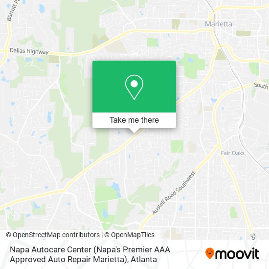 Napa Autocare Center (Napa's Premier AAA Approved Auto Repair Marietta) map