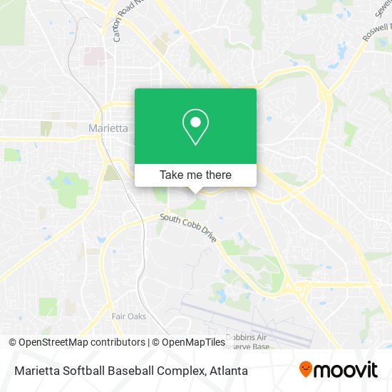 Mapa de Marietta Softball Baseball Complex