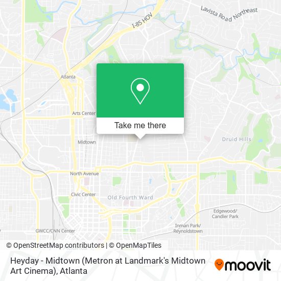 Mapa de Heyday - Midtown (Metron at Landmark's Midtown Art Cinema)
