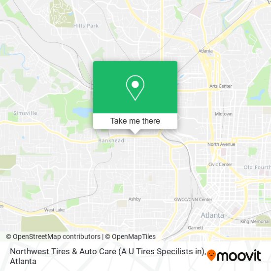 Northwest Tires & Auto Care (A U Tires Specilists in) map