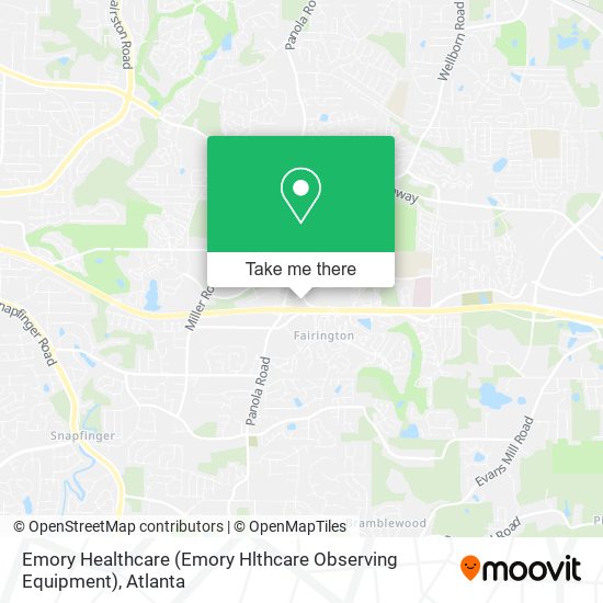 Mapa de Emory Healthcare (Emory Hlthcare Observing Equipment)