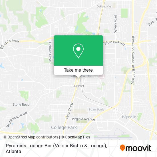 Mapa de Pyramids Lounge Bar (Velour Bistro & Lounge)
