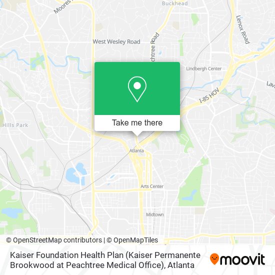 Kaiser Foundation Health Plan (Kaiser Permanente Brookwood at Peachtree Medical Office) map