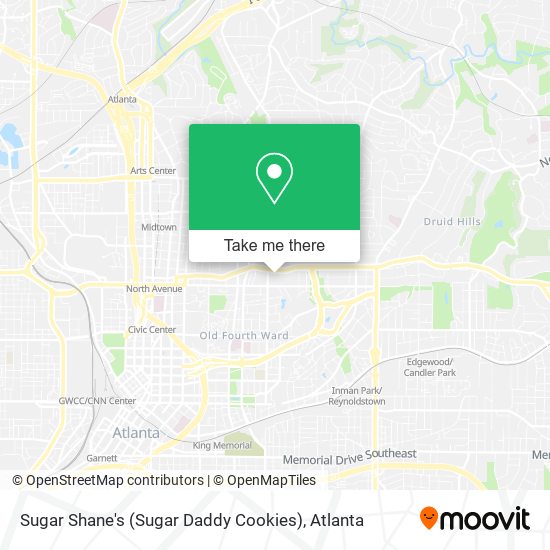 Mapa de Sugar Shane's (Sugar Daddy Cookies)