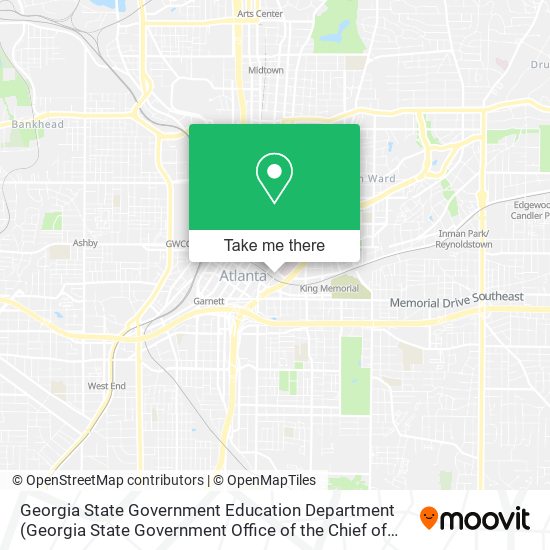Georgia State Government Education Department map