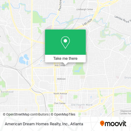 Mapa de American Dream Homes Realty, Inc.