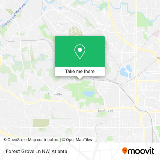 Forest Grove Ln NW map