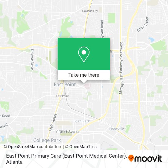 Mapa de East Point Primary Care (East Point Medical Center)