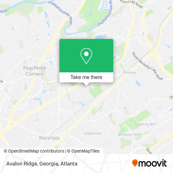 Avalon Ridge, Georgia map