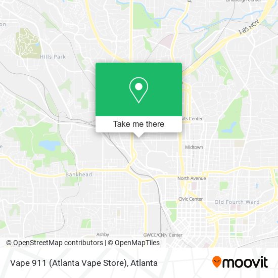 Mapa de Vape 911 (Atlanta Vape Store)