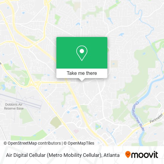 Mapa de Air Digital Cellular (Metro Mobility Cellular)