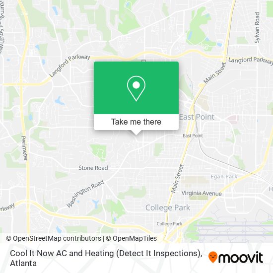 Mapa de Cool It Now AC and Heating (Detect It Inspections)