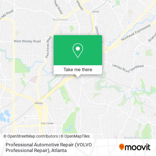 Mapa de Professional Automotive Repair (VOLVO Professional Repair)