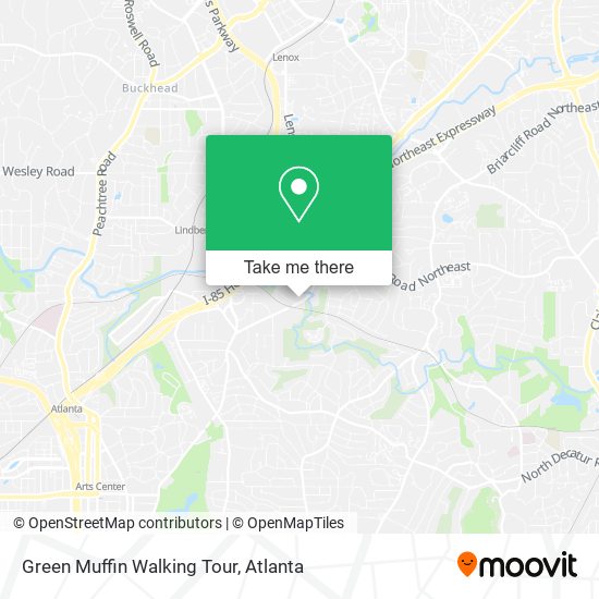 Green Muffin Walking Tour map