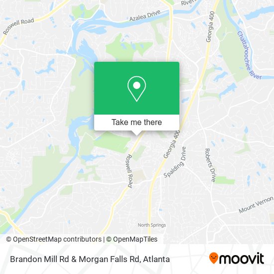 Brandon Mill Rd & Morgan Falls Rd map