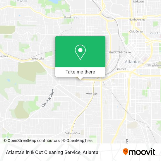 Mapa de Atlanta's in & Out Cleaning Service