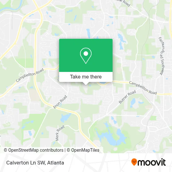 Calverton Ln SW map
