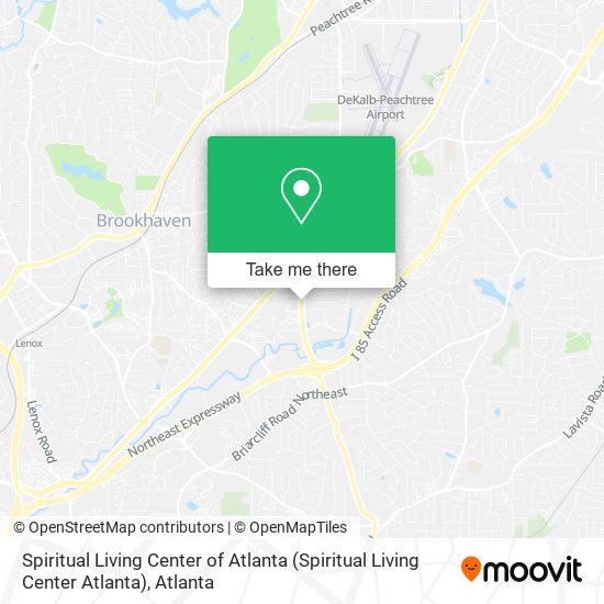 Spiritual Living Center of Atlanta map