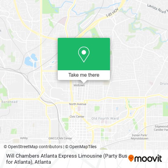 Mapa de Will Chambers Atlanta Express Limousine (Party Bus for Atlanta)