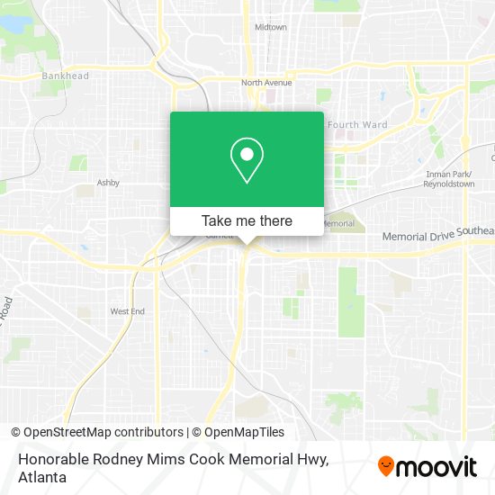 Honorable Rodney Mims Cook Memorial Hwy map