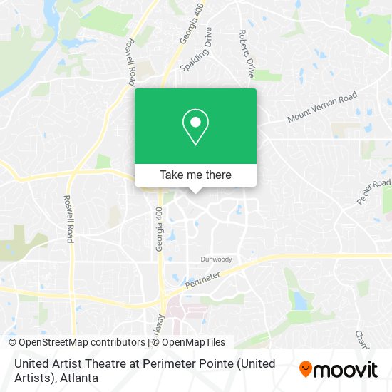 United Artist Theatre at Perimeter Pointe (United Artists) map