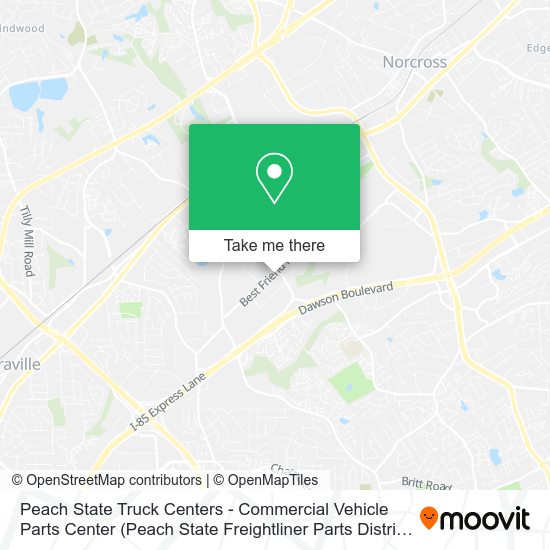 Peach State Truck Centers - Commercial Vehicle Parts Center map