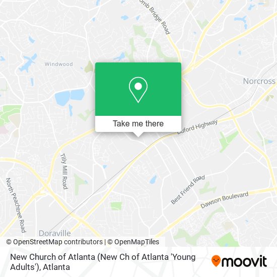 Mapa de New Church of Atlanta (New Ch of Atlanta 'Young Adults')